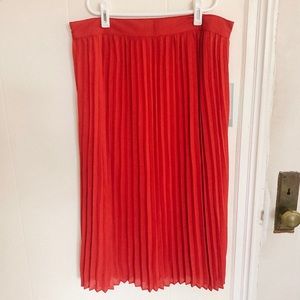 Target A New Day Red Pleated Midi Skirt